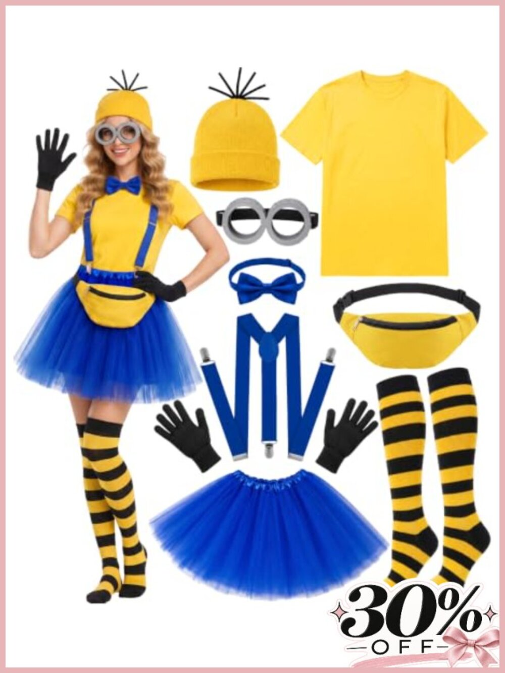 11Pc Women's Halloween Cosplay Accessory Set